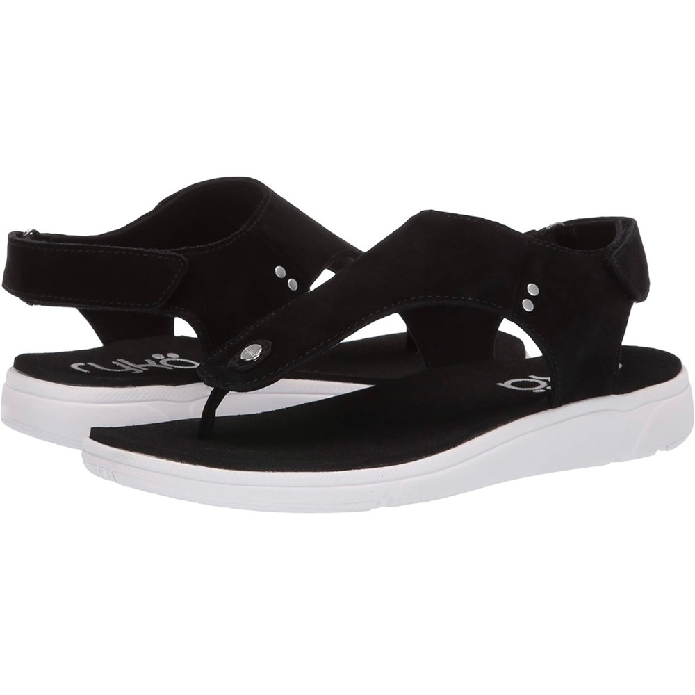Ryka Women’s Margo Black Suede and White Sandals Size 8 W - Picture 13 of 14